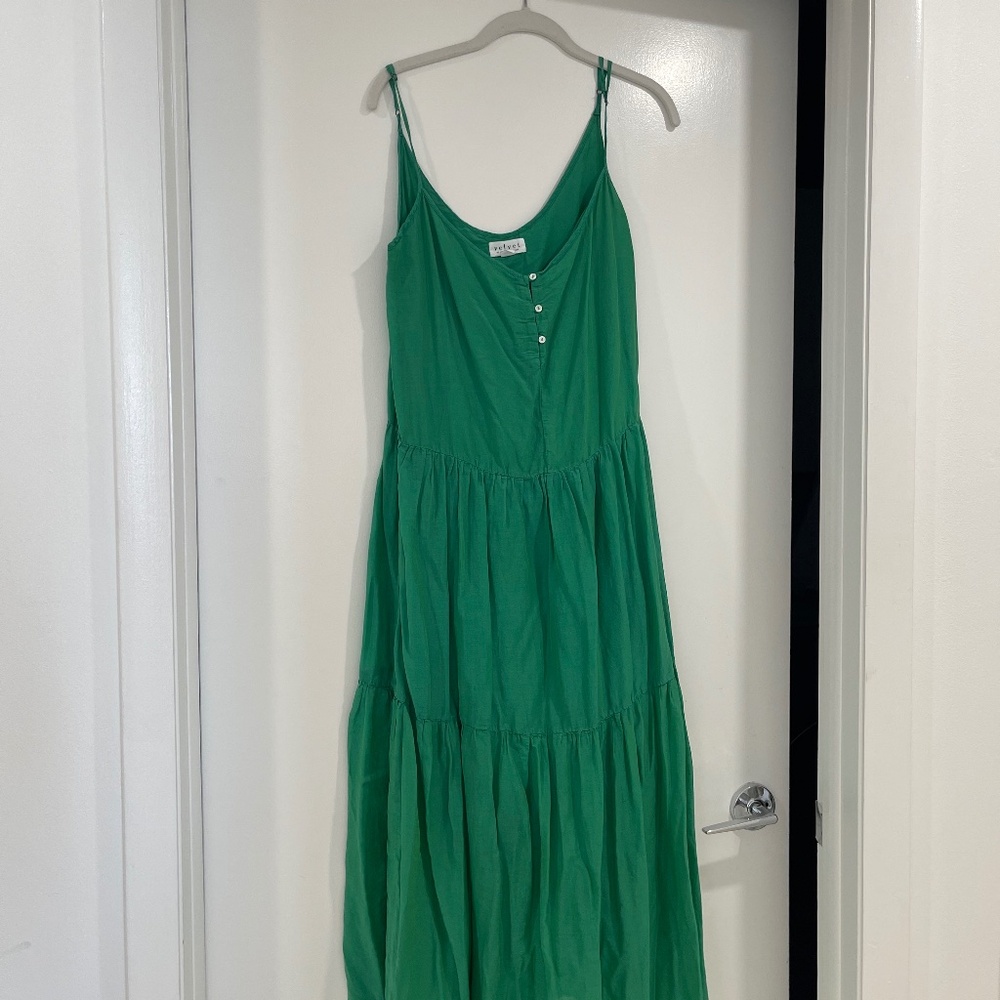 Velvet by Graham & Spencer Green Sundress – Size Small